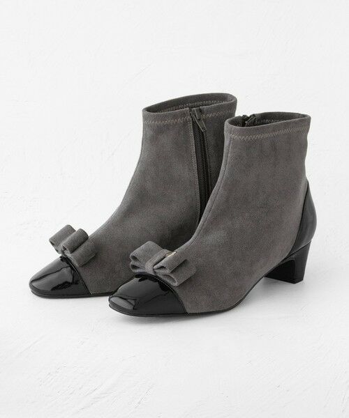 TOCCA/トッカ NOBLE RIBBON SHORT STRECHBOOTS ブーツ ライトグレー系 36 TOCCA/トッカ NOBLE RIBBON SHORT STRECHBOOTS ブーツ ライトグレー系 36