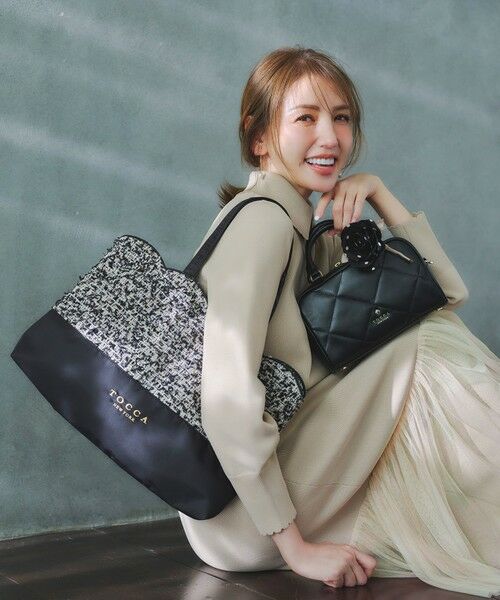 TOCCA/トッカ 【A4サイズ対応・一部カラー撥水】DEAR EMILY BAG サブバッグ ブラック系5 F TOCCA/トッカ 【A4サイズ対応・一部カラー撥水】DEAR EMILY BAG サブバッグ ブラック系5 F