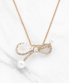 TOCCA / トッカ ブローチ・コサージュ | 【八木アリサさん着用】SHAKE RIBBON 2WAY BROOCH NECKLACE ブローチネックレス