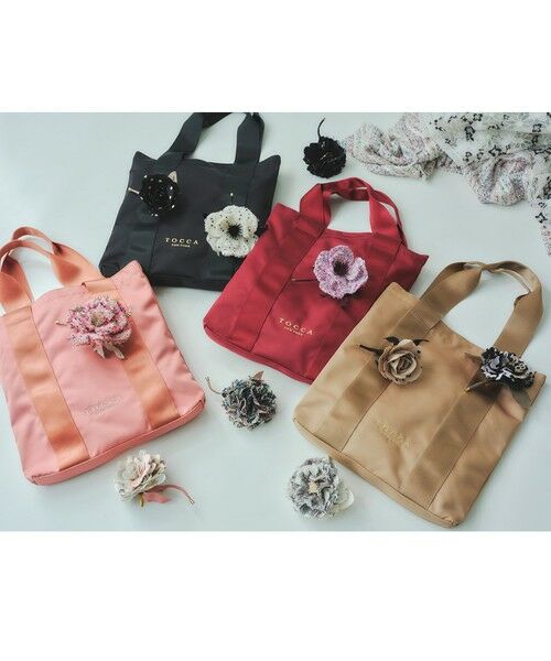 TOCCA / トッカ トートバッグ | 【アップサイクルコサージュ付き・美香＆Lov?coコラボ・数量限定・A4サイズ対応】FLOWER IN HEART BAG バッグ | 詳細1