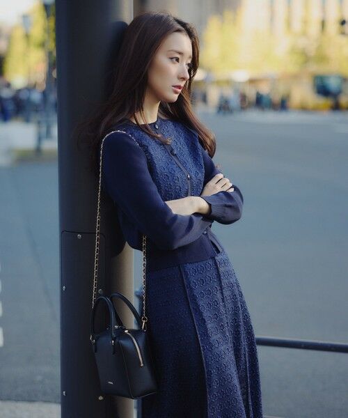 TOCCA / トッカ ショルダーバッグ | 【宮本茉由さん着用】ECLAT CARRE LEATHERBAG レザーバッグ | 詳細1