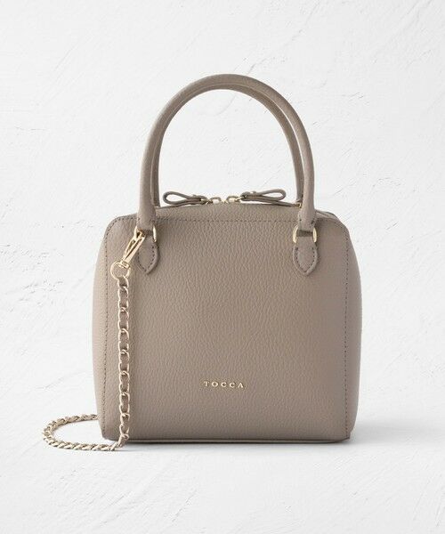 TOCCA/トッカ ECLAT CARRE LEATHERBAG レザーバッグ ベージュ系 F