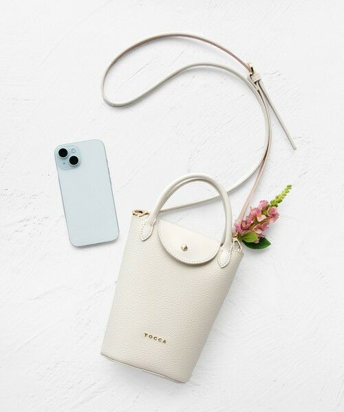 TOCCA / トッカ ショルダーバッグ | 【八木アリサさん着用】PETAL SILHOUETTE LEATHER POCHETTE ポシェット | 詳細7