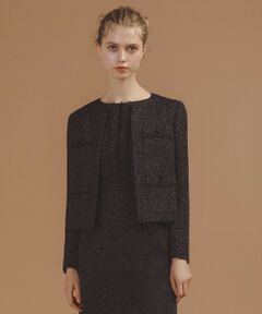 TOCCA / トッカ ノーカラージャケット | 【洗える・消臭】MIST TWEED ジャケット