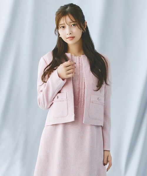 TOCCA / トッカ ノーカラージャケット | 【消臭】MIST TWEED ジャケット | 詳細2