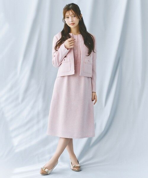 TOCCA / トッカ ノーカラージャケット | 【消臭】MIST TWEED ジャケット | 詳細3