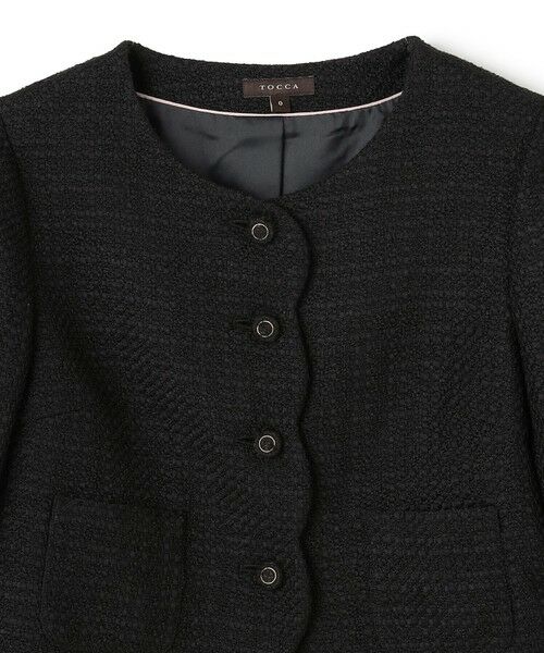 TOCCA / トッカ ノーカラージャケット | 【消臭】BABY SCALLOP ツイードジャケット | 詳細3