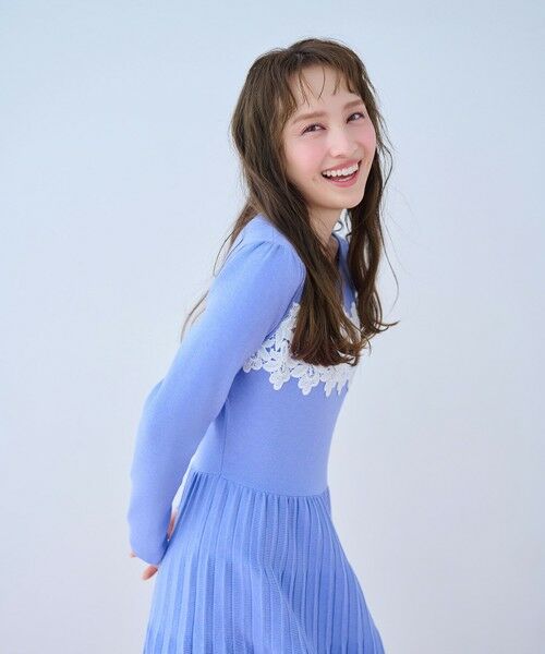 TOCCA / トッカ ミニ丈・ひざ丈ワンピース | 【百田夏菜子さん着用】NIGHT PETAL ニットドレス | 詳細11