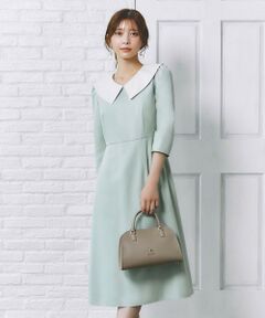 TOCCA / トッカ ロング・マキシ丈ワンピース | 【八木アリサさん着用】【00サイズあり・消臭】FLYING SAUCER 七分丈ドレス