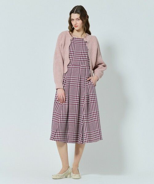 TOCCA / トッカ ロング・マキシ丈ワンピース | 【百田夏菜子さん着用】【消臭】FROSTED CHECK TWEED ドレス | 詳細4