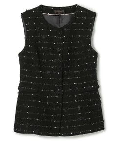 TOCCA / トッカ ノーカラージャケット | 【八木アリサさん着用】【消臭】FLOWER HIDE AND SEEK ジレ