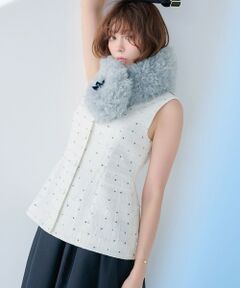 TOCCA / トッカ ノーカラージャケット | 【八木アリサさん着用】【消臭】FLOWER HIDE AND SEEK ジレ