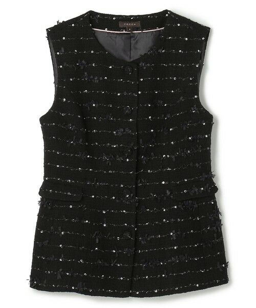 TOCCA / トッカ ノーカラージャケット | 【八木アリサさん着用】【消臭】FLOWER HIDE AND SEEK ジレ | 詳細5