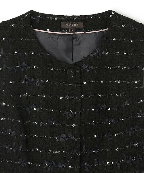 TOCCA / トッカ ノーカラージャケット | 【八木アリサさん着用】【消臭】FLOWER HIDE AND SEEK ジレ | 詳細6