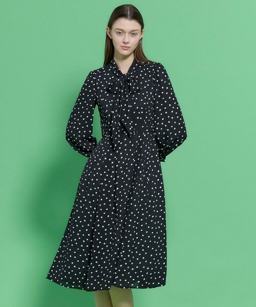 TOCCA / トッカ ロング・マキシ丈ワンピース | 【chayさん・八木アリサさん着用】PROMISE RIBBON ROSETTE ドット柄ドレス | 詳細18