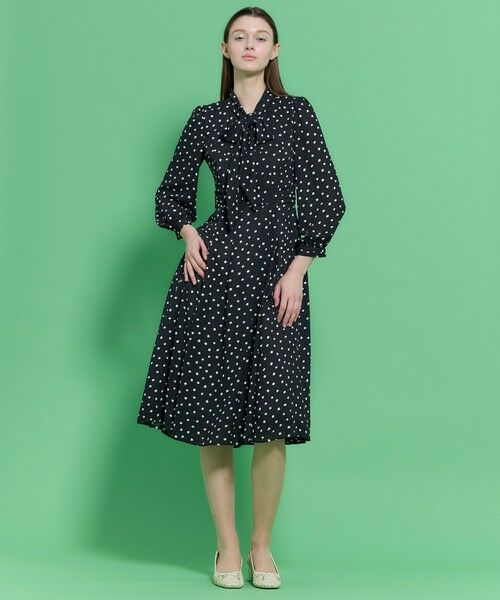 TOCCA / トッカ ロング・マキシ丈ワンピース | 【八木アリサさん着用】【消臭】PROMISE RIBBON ROSETTE ドット柄ドレス | 詳細17