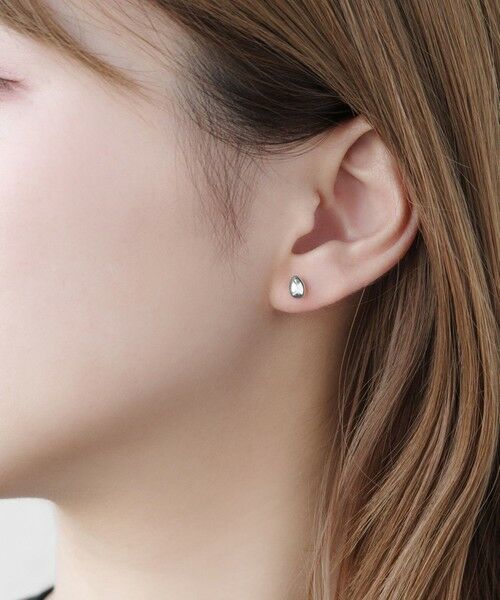 TOCCA / トッカ ピアス・イヤリング | 【WEB限定】DROP OF PETAL PLATINUM PIERCED EARRINGS プラチナ ピアス | 詳細1