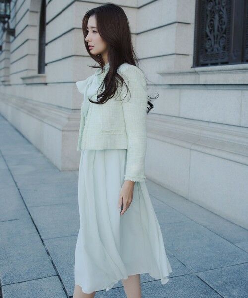 TOCCA / トッカ ノーカラージャケット | 【宮本茉由さん着用】GLOW SILHOUETTE ジャケット | 詳細11