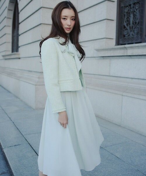 TOCCA / トッカ ノーカラージャケット | 【宮本茉由さん着用】GLOW SILHOUETTE ジャケット | 詳細12