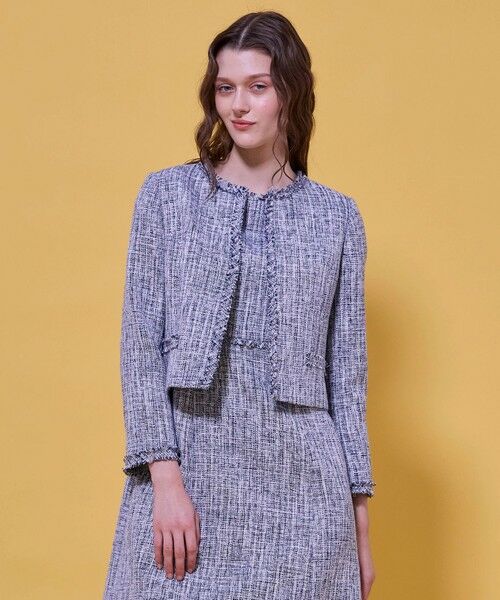 TOCCA / トッカ ノーカラージャケット | 【宮本茉由さん着用】GLOW SILHOUETTE ジャケット | 詳細21