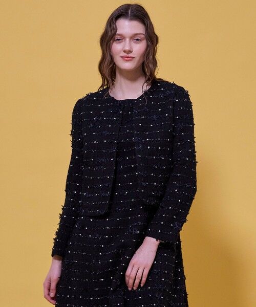 TOCCA / トッカ ノーカラージャケット | FLOWER HIDE AND SEEK ジャケット | 詳細4