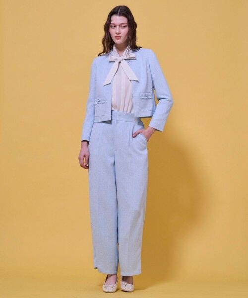 TOCCA / トッカ ノーカラージャケット | FROST MIST TWEED ジャケット | 詳細2