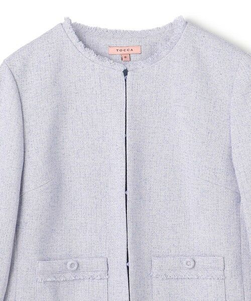 TOCCA / トッカ ノーカラージャケット | FROST MIST TWEED ジャケット | 詳細12