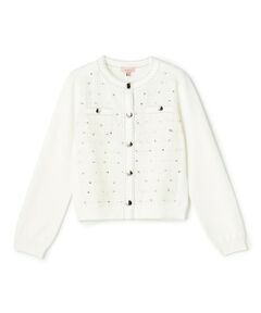 TOCCA / トッカ ノーカラージャケット | 【八木アリサさん着用】FLOWER HIDE AND SEEK ニットジャケット