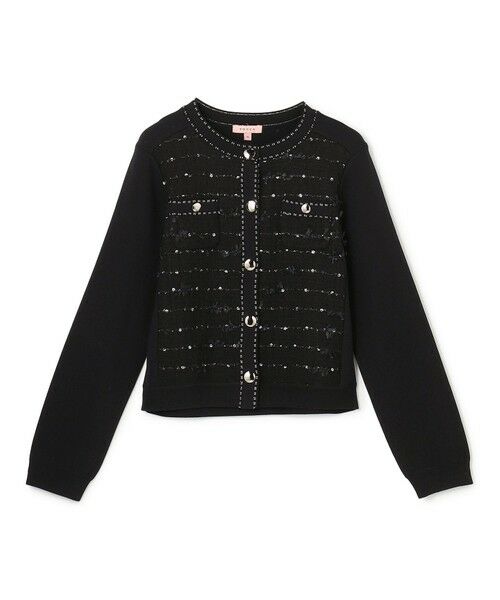 TOCCA / トッカ ノーカラージャケット | 【八木アリサさん着用】FLOWER HIDE AND SEEK ニットジャケット | 詳細7