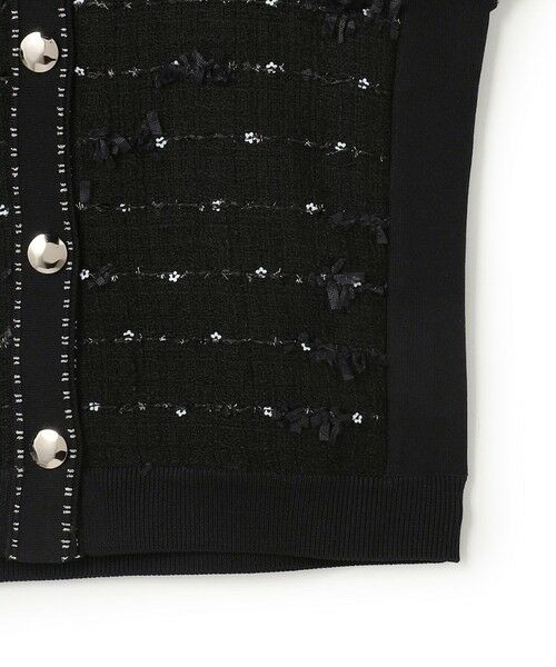 TOCCA / トッカ ノーカラージャケット | 【八木アリサさん着用】FLOWER HIDE AND SEEK ニットジャケット | 詳細11