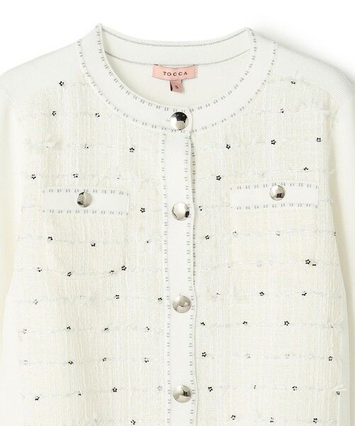TOCCA / トッカ ノーカラージャケット | 【八木アリサさん着用】FLOWER HIDE AND SEEK ニットジャケット | 詳細20