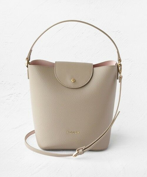 TOCCA / トッカ ショルダーバッグ | PETAL SILHOUETTE LEATHER BAG  レザーバッグ（ベージュ系）