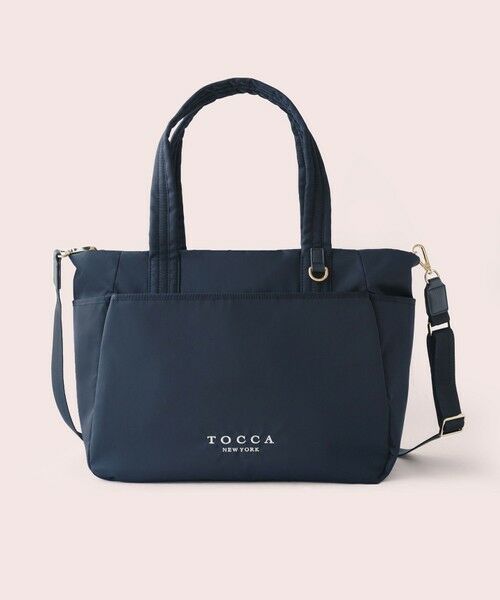 TOCCA / トッカ トートバッグ | 【WEB＆一部店舗限定・環境にやさしい素材】【A4サイズ対応】TRAVERSA MOTHERS TOTE マザーズバッグ（ネイビー系）