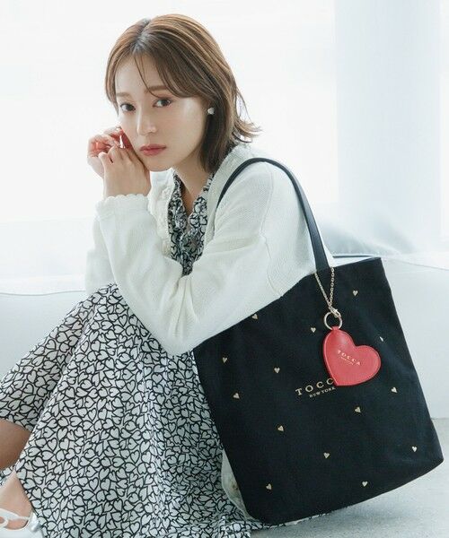 TOCCA / トッカ トートバッグ | 【chayさん着用】【WEB＆一部店舗限定・A4サイズ対応】LUCKY TWINKLE CANVASTOTE キャンバストートバッグ（ブラック系）