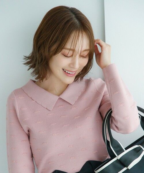 TOCCA / トッカ ニット・セーター | 【chayさん着用】RIBBON BLOOM プルオーバー（ピンク系）