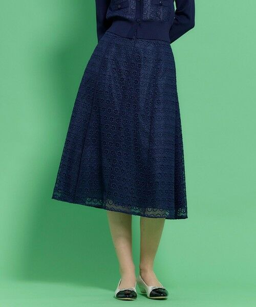 TOCCA / トッカ ミニ・ひざ丈スカート | CRYSTAL LABYRINTH スカート（ネイビー系）
