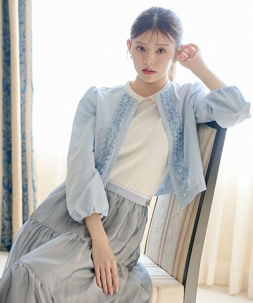 TOCCA / トッカ ノーカラージャケット | 【鈴木ゆうかさん着用】SWEET FRILL JACKET ジャケット | 詳細8