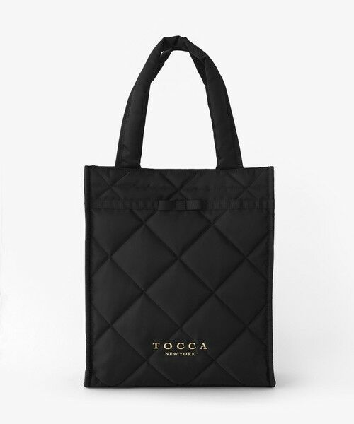 TOCCA / トッカ トートバッグ | 【キャンセル分販売！】【百田夏菜子さん着用・A4サイズ対応】COLOR OF GLORY CUSTOMIZED BAG カスタマイズ トートバッグ（ブラックキルト×細リボン）