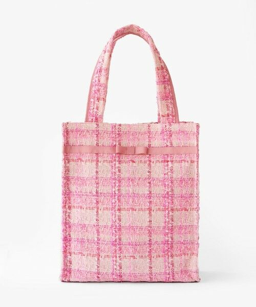 TOCCA / トッカ トートバッグ | 【キャンセル分販売！】【百田夏菜子さん着用・A4サイズ対応】COLOR OF GLORY CUSTOMIZED BAG カスタマイズ トートバッグ（ピンクツイード×細リボン）
