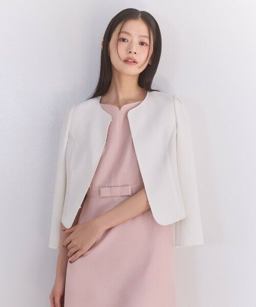 TOCCA / トッカ ノーカラージャケット | 【松木育未さん着用】BRIGHT BREEZE ジャケット(アイボリー系)