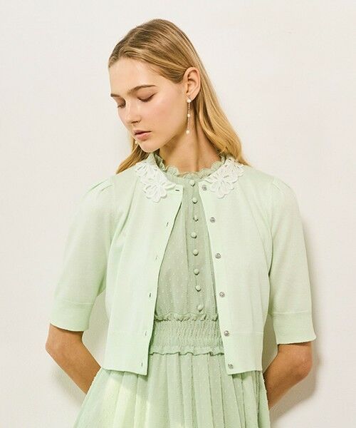 TOCCA / トッカ カーディガン・ボレロ | 【chayさん着用】MOONLIT MUSE SHORTSLEEVE カーディガン（グリーン系）