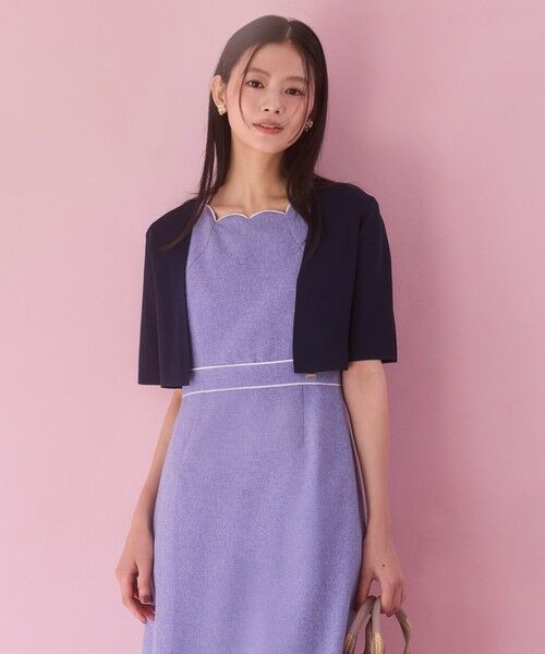 TOCCA / トッカ カーディガン・ボレロ | 【松木育未さん着用】CREPE BOLERO ボレロ（ネイビー系）