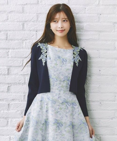 TOCCA / トッカ カーディガン・ボレロ | 【キャンセル分販売！】【洗える】FLORAL MELODY ボレロ（ネイビー系）