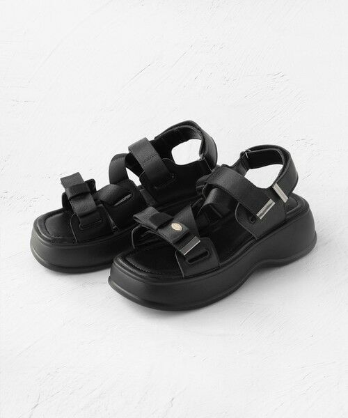 TOCCA / トッカ サンダル | CROSSING RIBBON SPORTS SANDALS サンダル（ブラック系）