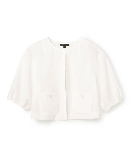 TOCCA / トッカ ノーカラージャケット | 【星風まどかさん着用】LUMINOUS VEIL ジャケット（ホワイト系）