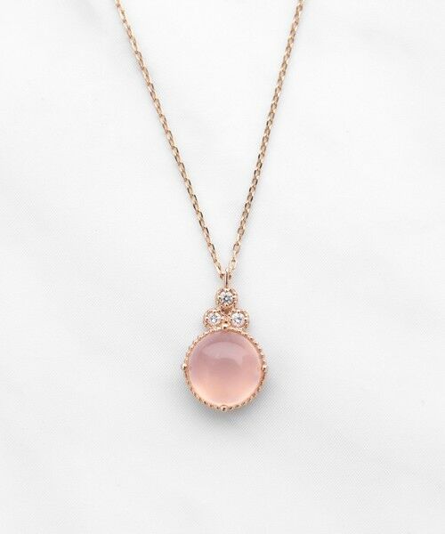 TOCCA / トッカ ネックレス・ペンダント・チョーカー | 【WEB限定】BLOOMING BUD K10 NECKLACE K10 天然石カボションカット ダイヤモンド ネックレス（ピンク系）