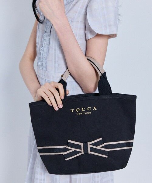 TOCCA / トッカ トートバッグ | BOW BRIDGE CANVAS TOTE トートバッグ【星風まどかさん着用】（ブラック系）