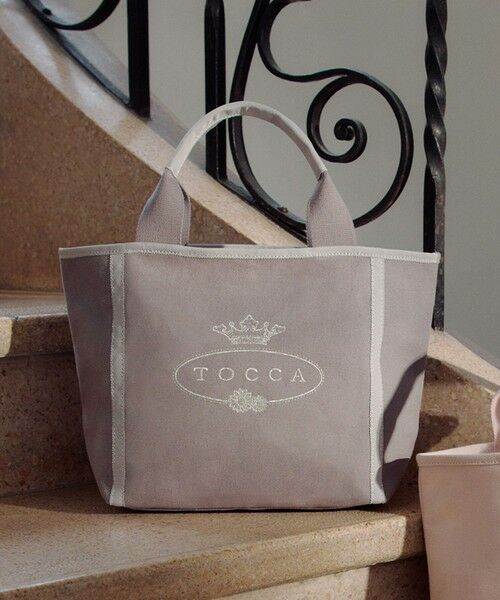TOCCA / トッカ トートバッグ | BOW BRIDGE CANVAS TOTE トートバッグ【星風まどかさん着用】（ライトグレー系）