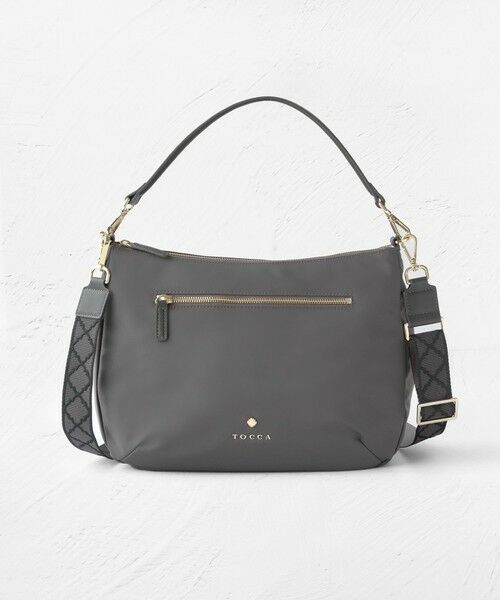 TOCCA / トッカ ショルダーバッグ | CUSHION SILHOUETTE NYLON BAG マルチWAY バッグ（ライトグレー系）