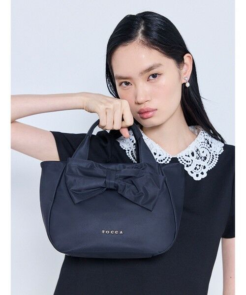 TOCCA / トッカ トートバッグ | RIBBON CUBE NYLON MINI TOTE ミニトートバッグ【古畑星夏さん着用】 | 詳細13